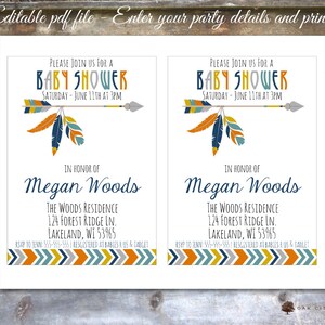 Tribal Baby Shower Invitation, Aztec Baby Shower Invitation, Tribal ...