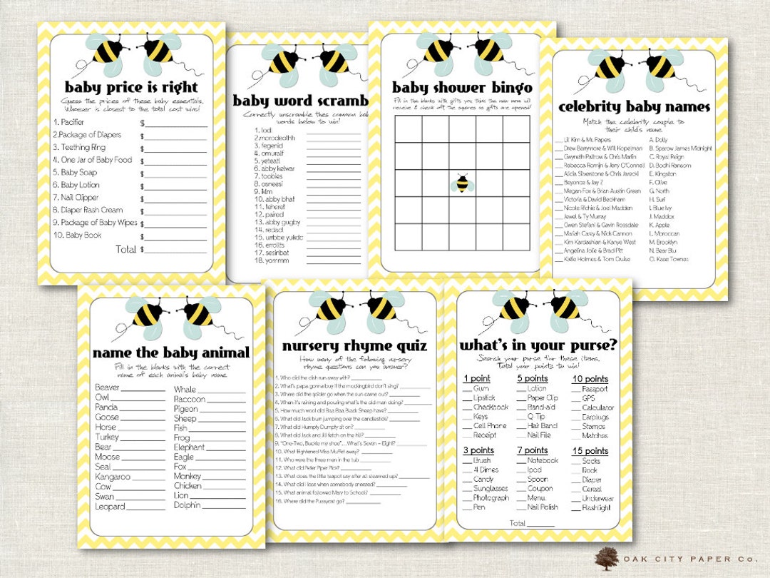 Bee Baby Shower Games, Honey Bee Shower Games, Mommy to Bee Baby Shower Games, Bee Shower Games