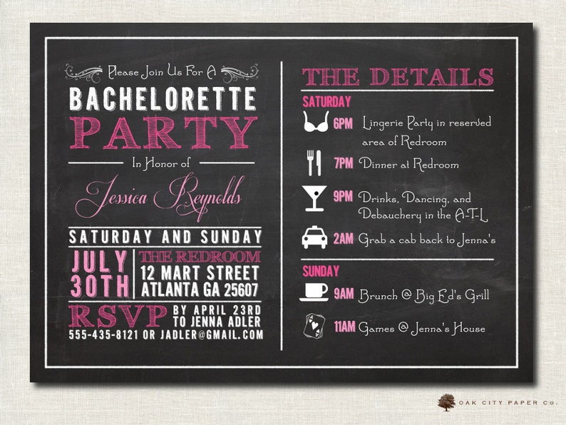 Bachelorette Weekend Invitations 8