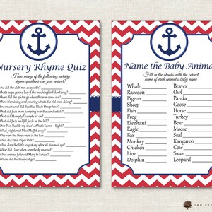 Nautical Baby Shower Games Nautical Shower Games, Beach Baby Shower Games, Sailor Baby Shower Games, Anchor Baby Shower, Beach Baby Games image 4