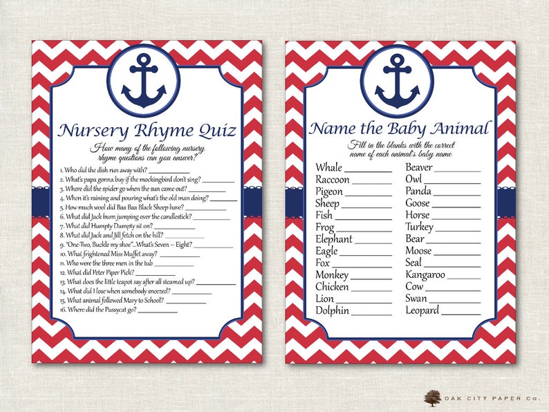 Nautical Baby Shower Games Nautical Shower Games, Beach Baby Shower Games, Sailor Baby Shower Games, Anchor Baby Shower, Beach Baby Games image 4