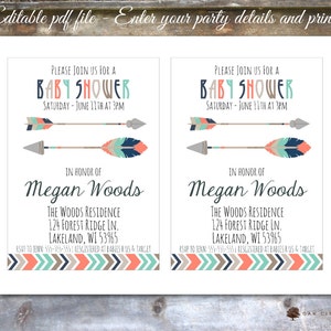 Tribal Baby Shower Invitation, Aztec Baby Shower Invitation, Tribal ...