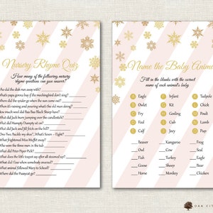 Winter Baby Shower Games Christmas Baby Shower Games, Snowflake Baby ...