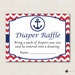 Nautical Diaper Raffle, Nautical Diaper Raffle Ticket, Beach Diaper ...