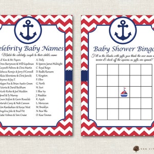 Nautical Baby Shower Games Nautical Shower Games, Beach Baby Shower Games, Sailor Baby Shower Games, Anchor Baby Shower, Beach Baby Games image 2