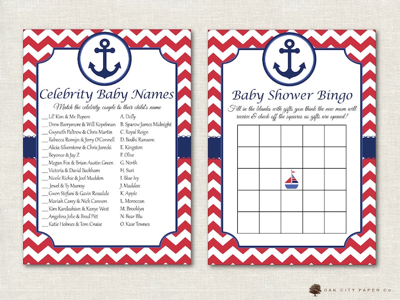 Nautical Baby Shower Games Nautical Shower Games, Beach Baby Shower Games, Sailor Baby Shower Games, Anchor Baby Shower, Beach Baby Games image 2