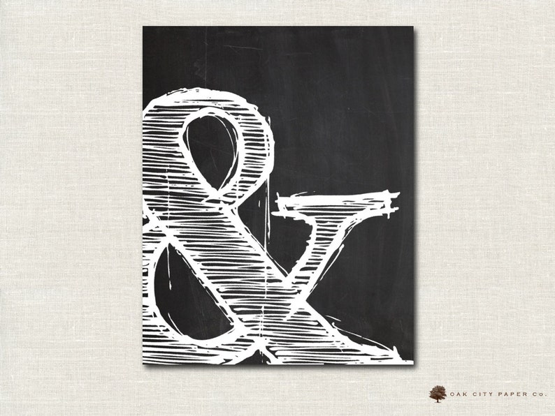 Ampersand Sign and Sign INSTANT DOWNLOAD DIY Chalkboard Etsy