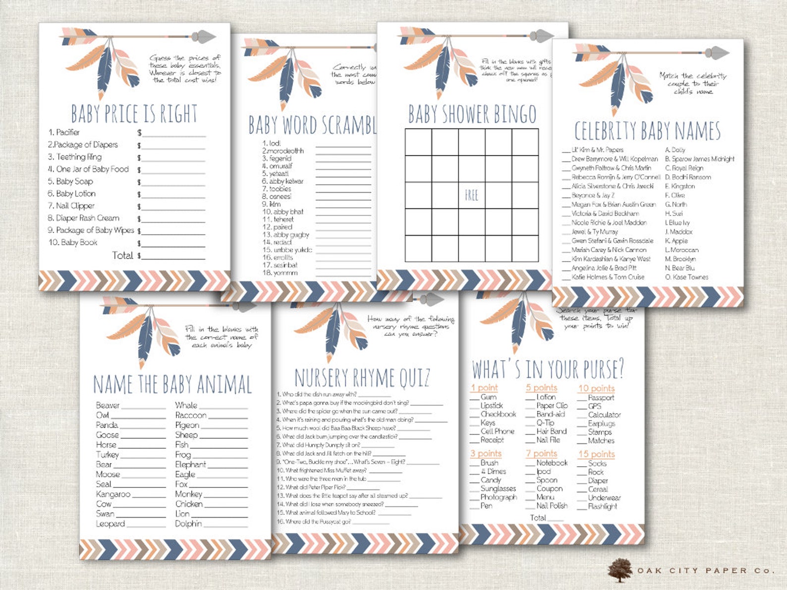 Tribal Baby Shower Games Tribal Shower Games Adventure - Etsy