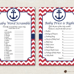 Nautical Baby Shower Games Nautical Shower Games, Beach Baby Shower Games, Sailor Baby Shower Games, Anchor Baby Shower, Beach Baby Games image 3