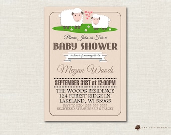 Lamb Baby Shower Invitation, Lamb Shower Invitation, Lamb Invitation, Sheep Baby Shower Invite, DIY, Instant Download, Nursery Rhyme, DIY