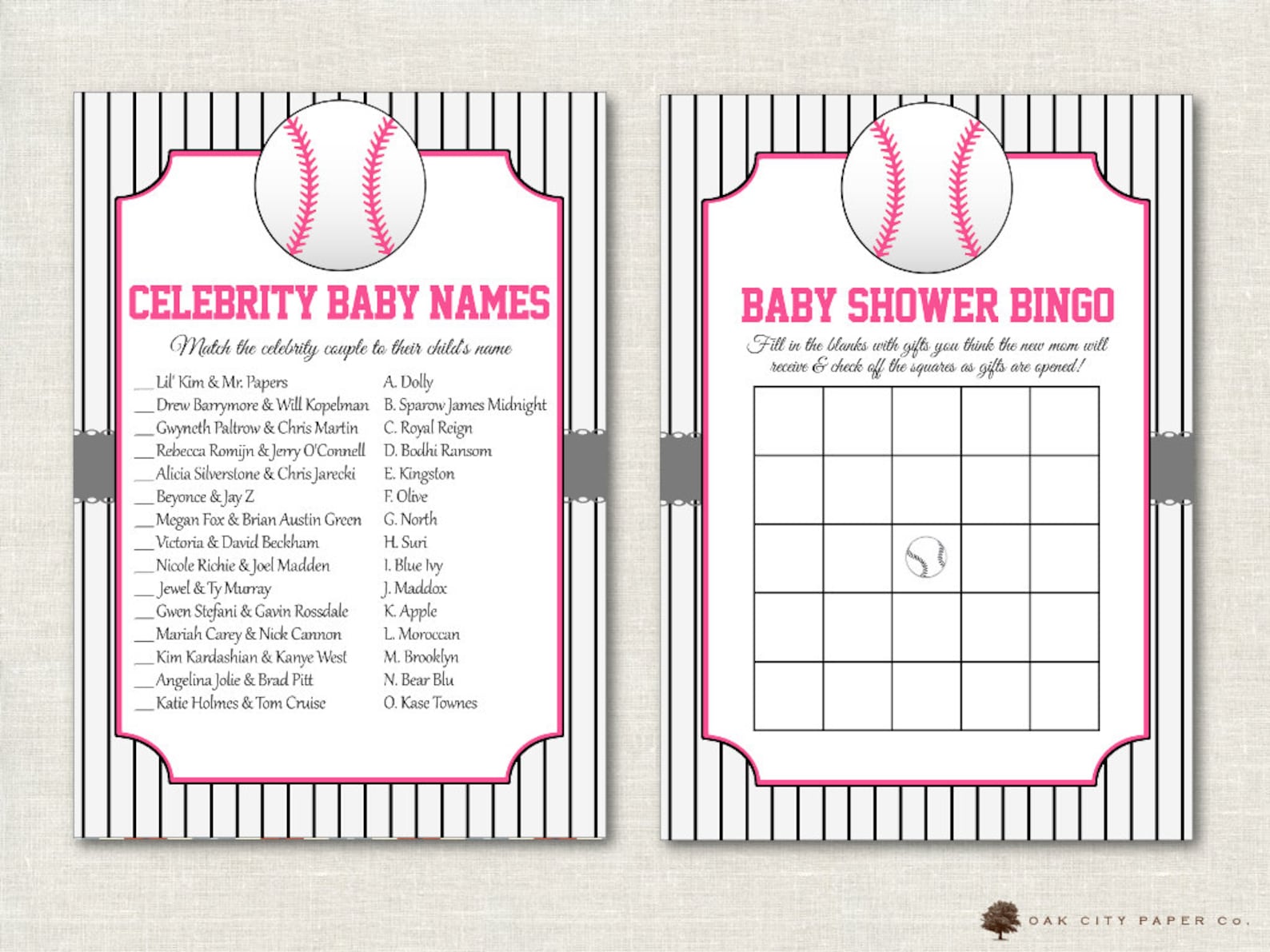 Baseball Baby Shower Games Baseball Shower Games Softball - Etsy