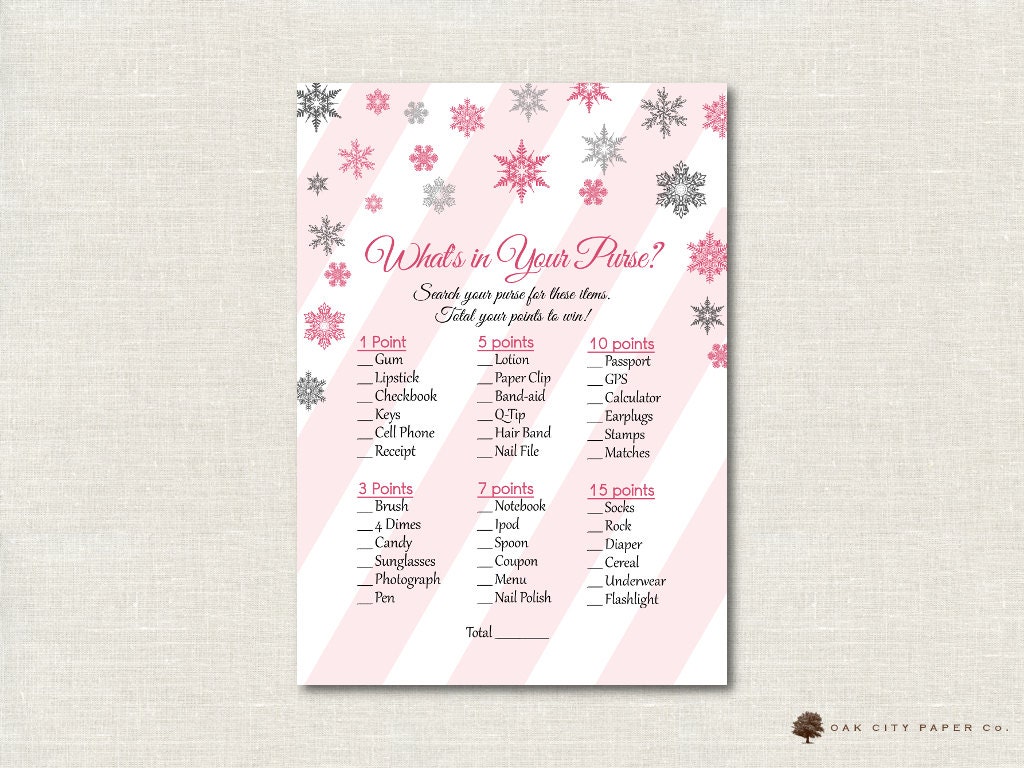 Winter Baby Shower Games Christmas Baby Shower Games | Etsy