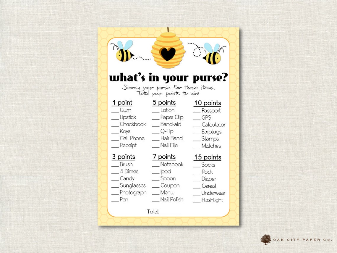 Bee Baby Shower Games Honey Bee Shower Games Mommy to Bee Etsy