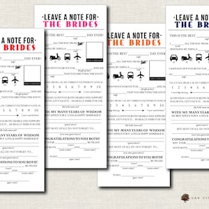 Lesbische Hochzeit verrückt Lib, lesbische Hochzeit Madlib, lesbische Hochzeit Beratung Newlywed Beratung Karte, Gay Wedding - druckbare, DIY, 8 Farben