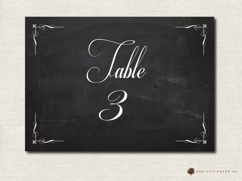 Printable Wedding Table Numbers DIY Wedding Table Cards 1 to Etsy