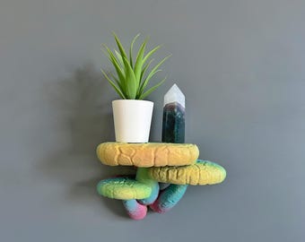 Edodes Pilz Regal, im Dunkeln leuchtender Shiitake Pilz, Cottagecore Wanddekor, Kuriositäten Geschenk