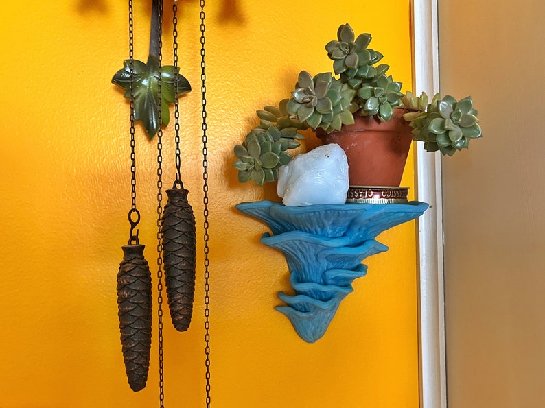 Mushroom shelf, mushroom shelves, glow in the dark, glow in the dark mushroom shelf, glow in the dark mushroom shelves, 3d printed mushroom shelf, 3d printed mushroom, mushroom wall decor, cottagecore wall shelf, floating mushroom shelf