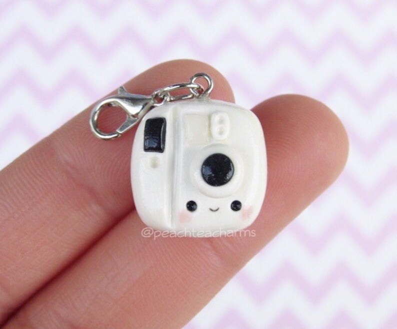 Polymer Clay POLAROID CAMERA Kawaii Charm Keychain Jewelry ANY Etsy
