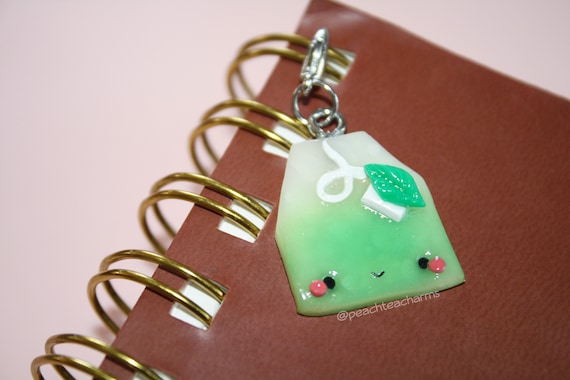 Matcha Green Tea Bag Charm: Kawaii Planner Charm