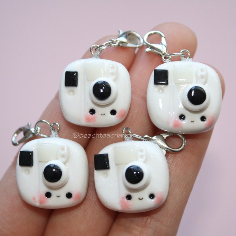Polymer Clay POLAROID CAMERA Kawaii Charm Keychain Jewelry ANY Etsy