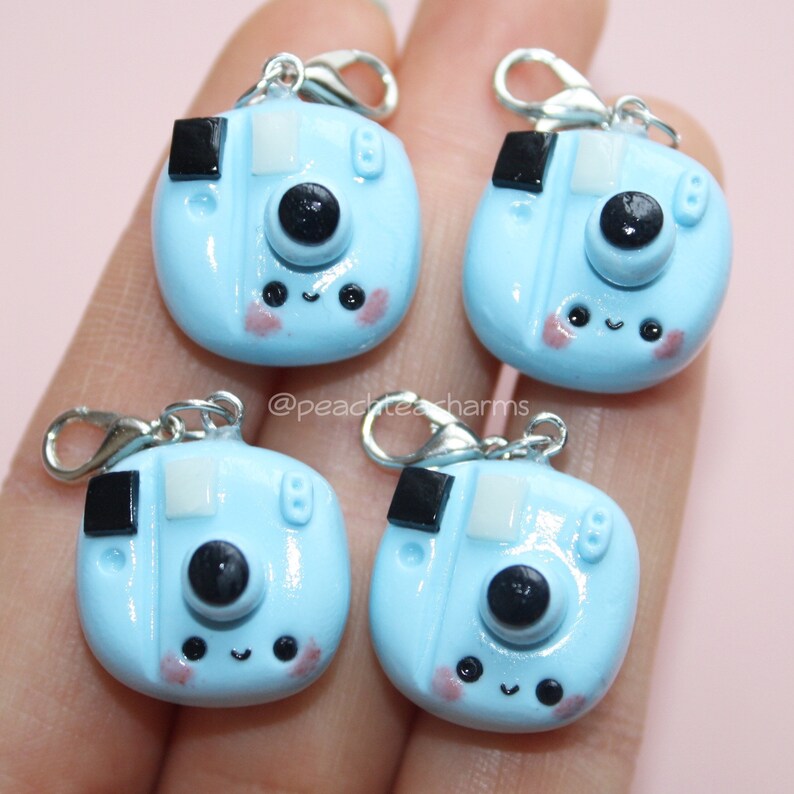 Polymer Clay POLAROID CAMERA Kawaii Charm Keychain Jewelry ANY Etsy