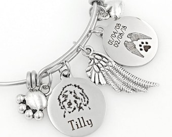 Dog Passing Away Gifts Personalized Goldendoodle Labradoodle Memorial Remembrance Jewelry Rainbow Bridge