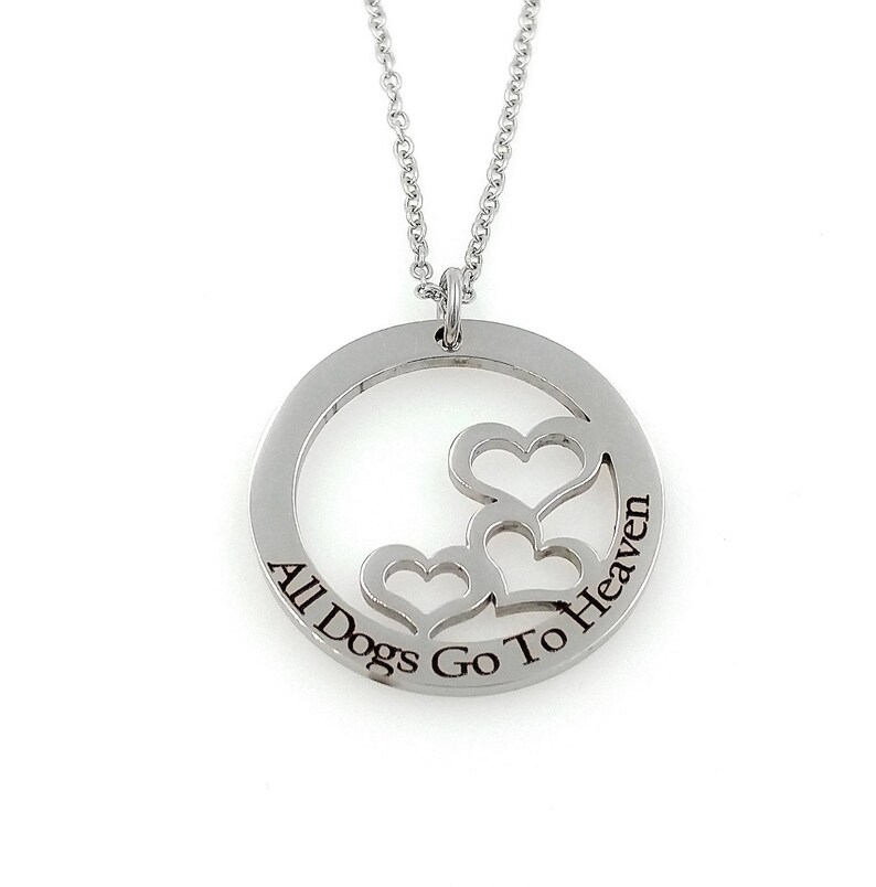 Dog Remembrance Engraved Necklace Rainbow Bridge All Dogs Etsy