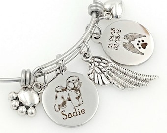 Dog Passing Away Gifts Personalized Bichon Memorial Remembrance Jewelry Rainbow Bridge
