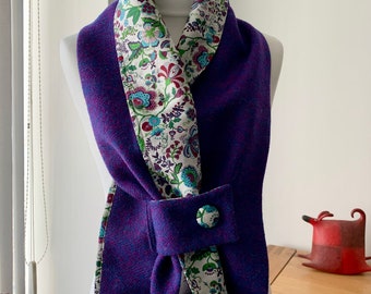 Harris Tweed and Liberty scarf.