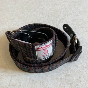 LIMITED EDITION 1.6'' and 2'' wide Harris Tweed guitar straps. Multicoloured houndstooth. image 4