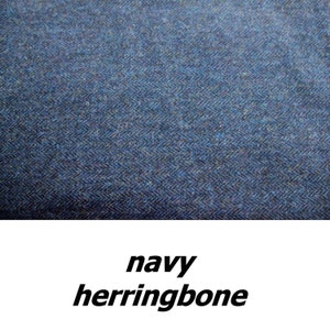 Pencil case in Harris Tweed. navy herringbone