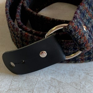 LIMITED EDITION 1.6'' and 2'' wide Harris Tweed guitar straps. Multicoloured houndstooth. image 6