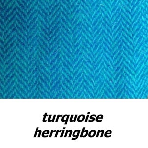 Pencil case in Harris Tweed. turquoise herringbon