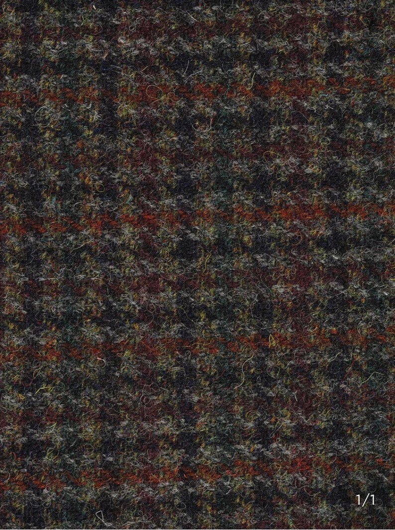 LIMITED EDITION 1.6'' and 2'' wide Harris Tweed guitar straps. Multicoloured houndstooth. image 9