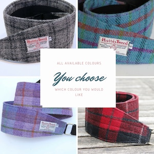 Harris Tweed 2.75'' and 4'' wide guitar straps. All colours