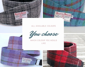 Harris Tweed 2.75'' and 4'' wide guitar straps. All colours