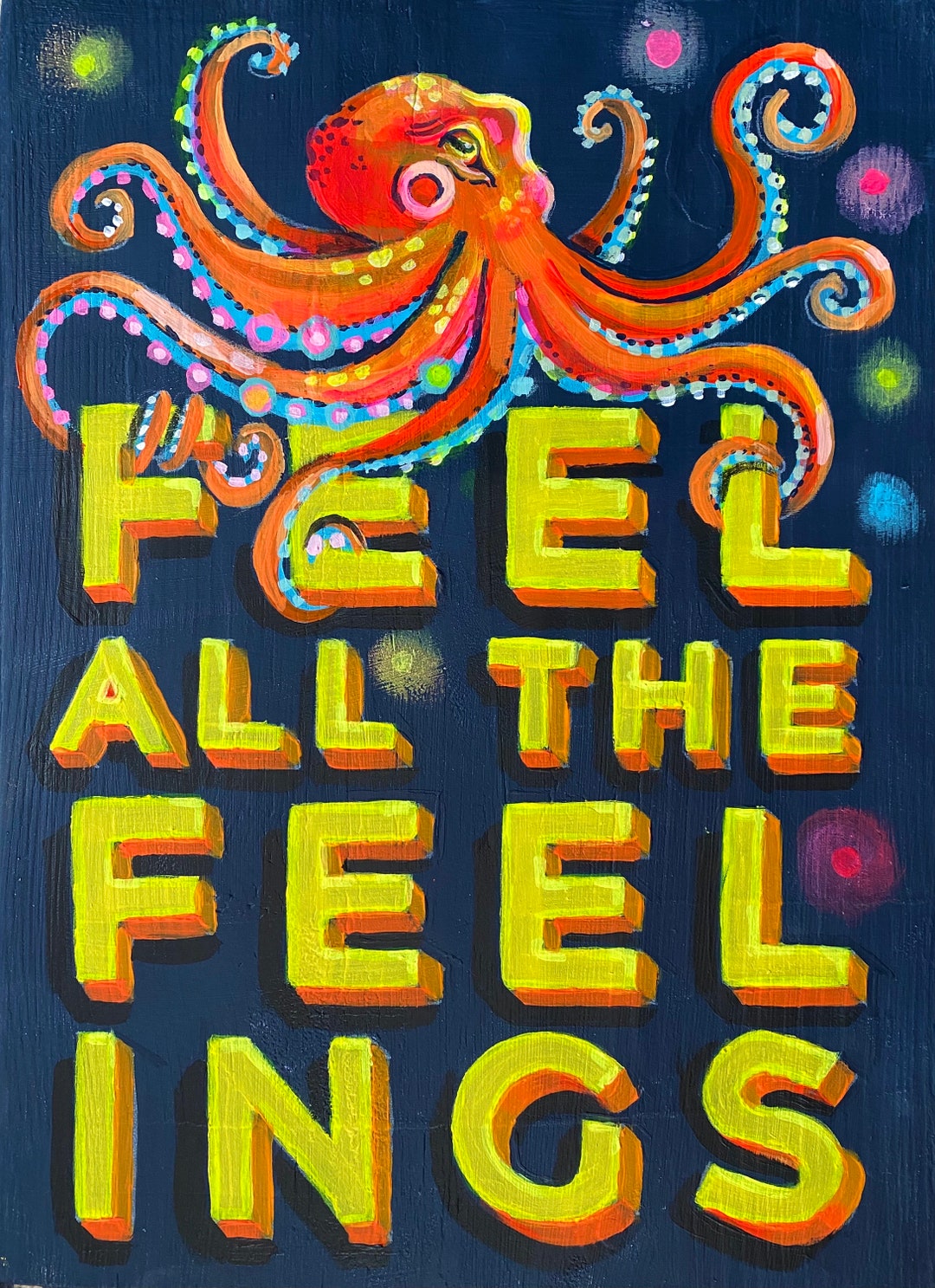 Feel All the Feelings - Hand Painted Sign - Etsy