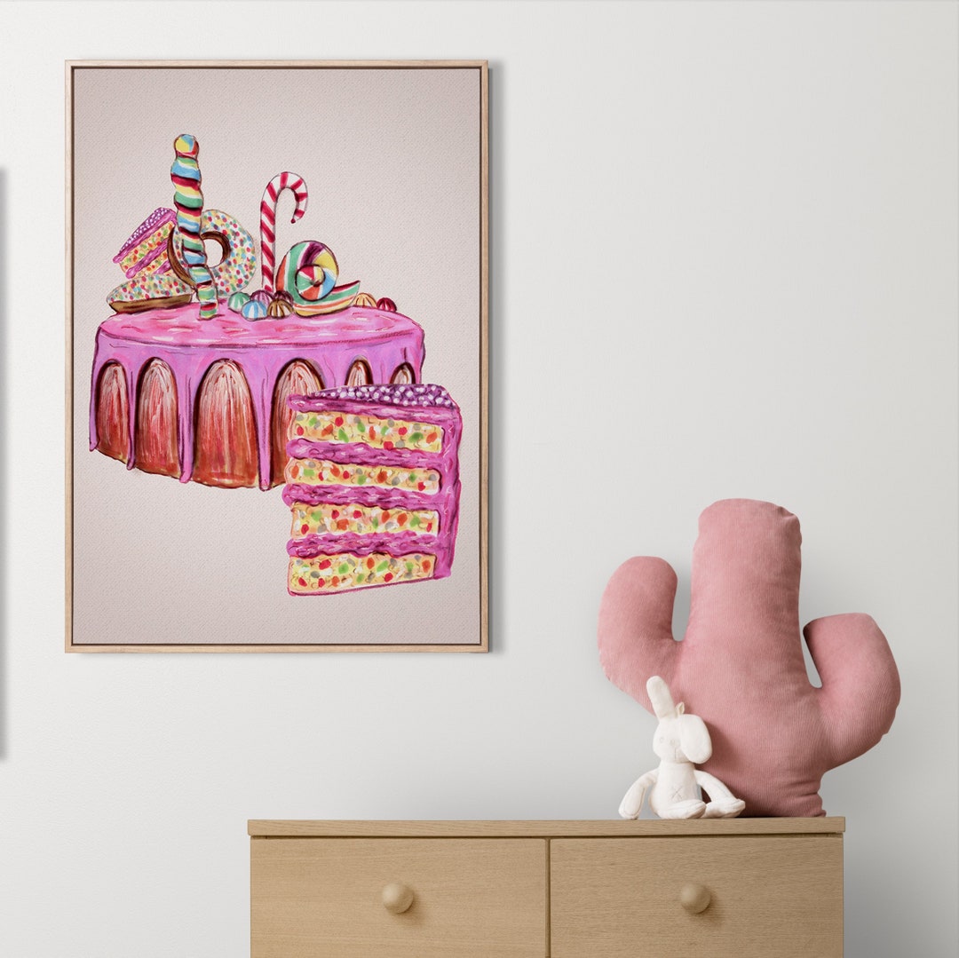 Digital Prints, Birthday Cake Print, Modern Wall Art, Modern Art Prints, Art Prints, Large Wall