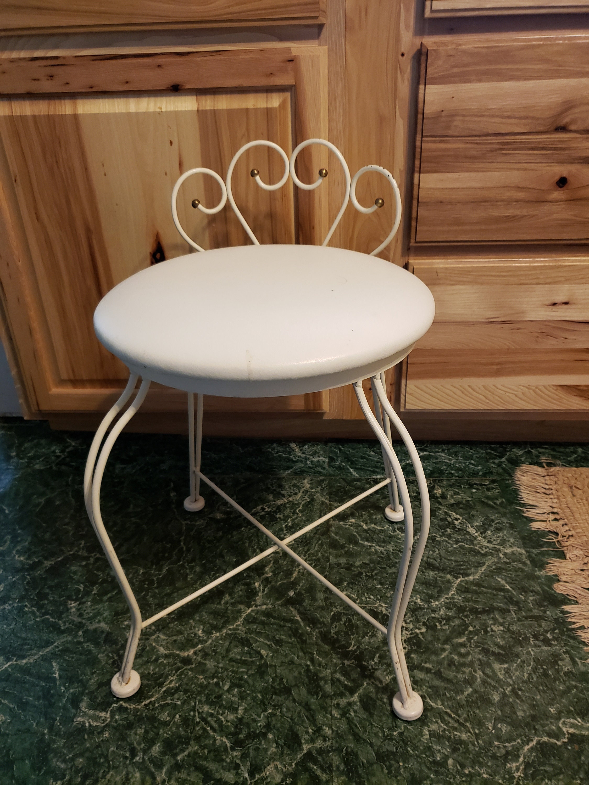 Mid Century Chair Stool Hollywoood Regency Vanity Bench Etsy
