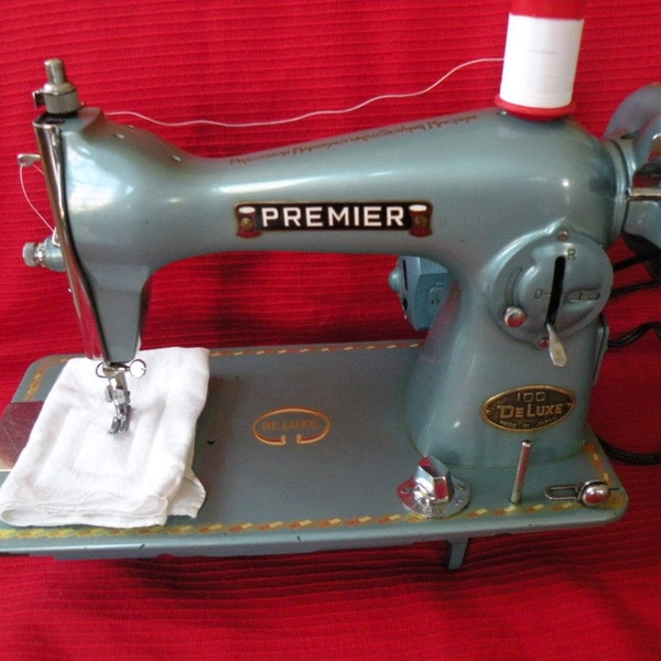 Reserved for Cindy,Sewing Machine, Vintage, heavy duty,working, Premier, 100 Deluxe, Made in  Japan