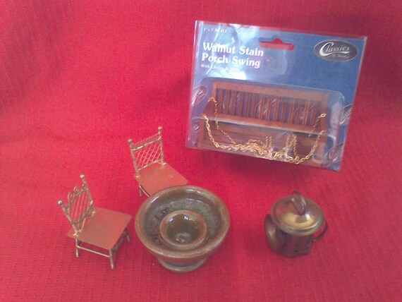 Doll House Furnitureminiature Furniture All Metal Wire Etsy