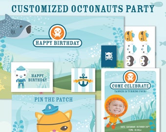 Custom Octonauts Birthday Party Printables – Invitations, Banner (Digital Files)