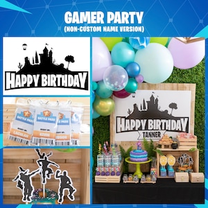 Gamer Birthday Party Printables - DIY Happy Birthday Version