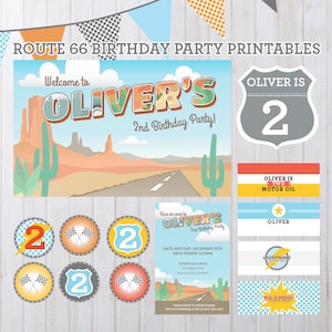Imprimibles para fiesta de cumpleaños de coches antiguos de Radiator Springs