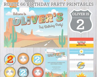 Personalized Radiator Springs Vintage Cars Birthday Party Printable JPG ...