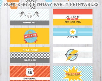Radiator Springs Birthday Oil Can Labels – DIY Printable (Canva/Photoshop)
