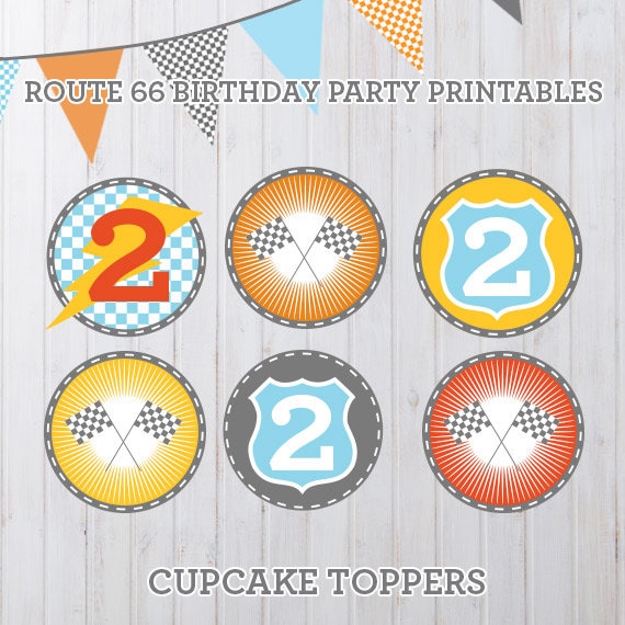 Personalizable Radiator Springs Vintage Cars Birthday Party Printables ...