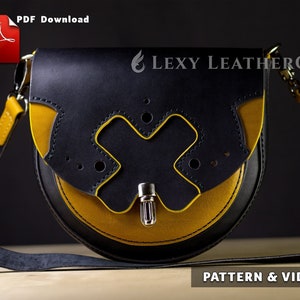 Leather Bag Pattern - Leather Bag Patterns - Leather bag template - Leather DIY - Pdf Download