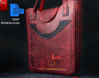 Cartamodello per borsa della spesa - Borsa Tote PDF - Cartamodello per borsa della spesa da cucire - Cartamodello per borsa in pelle - Fai da te in pelle - Download PDF
