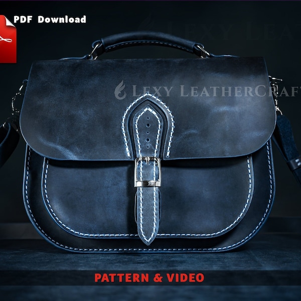 Leather Bag Pattern - Satchel Bag Pattern - Classic Bag Pdf - Crossbody bag - Pdf Download